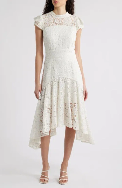 Chelsea28 Ruffle Cap Sleeve Lace Cocktail Dress In Ivory