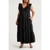 Chelsea28 Ruffle Maxi Dress In Black