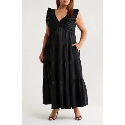 Chelsea28 Ruffle Maxi Dress In Black