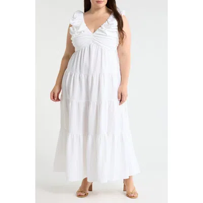 Chelsea28 Ruffle Maxi Dress In White