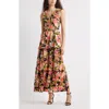 Chelsea28 Ruffle Neck Tiered Maxi Dress