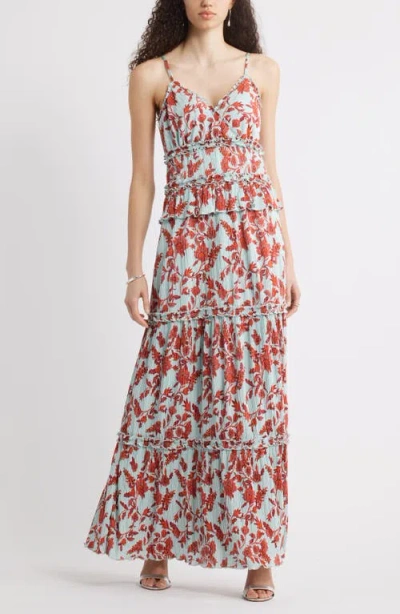 Chelsea28 Ruffle Plissé Maxi Sundress