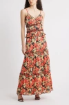 Chelsea28 Ruffle Plissé Maxi Sundress