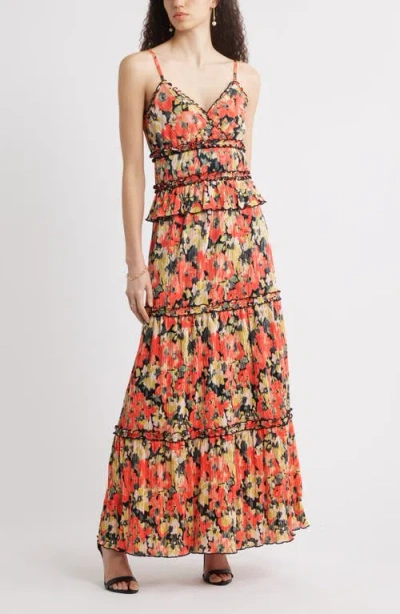 Chelsea28 Ruffle Plissé Maxi Sundress