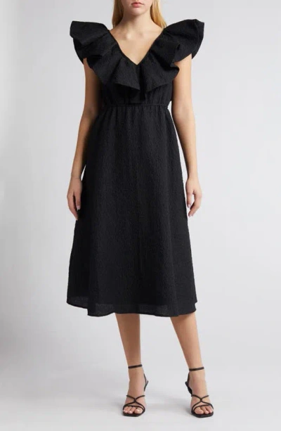 Chelsea28 ruffle midi dress hotsell