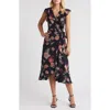 Chelsea28 Ruffle Wrap Midi Dress