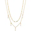 Chelsea28 Set Of 2 Genuine Freshwater Pearl & Link Necklaces In Gold