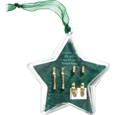 Chelsea28 Set Of 3 Star, Moon & Lightning Bolt Stud Earrings In Gold