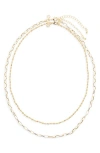 Chelsea28 Set Of Two Demi Fine Chain Necklaces In Gold