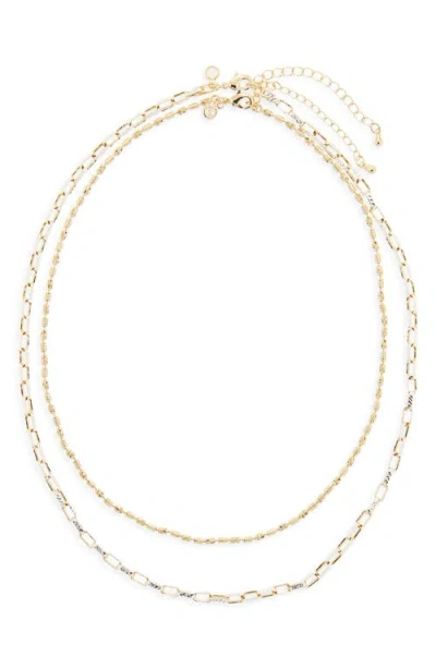 Chelsea28 Set Of Two Demi Fine Chain Necklaces In Gold