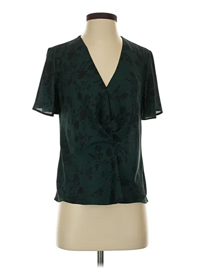 Pre-owned Chelsea28 Short Sleeve Blouse In Teal
