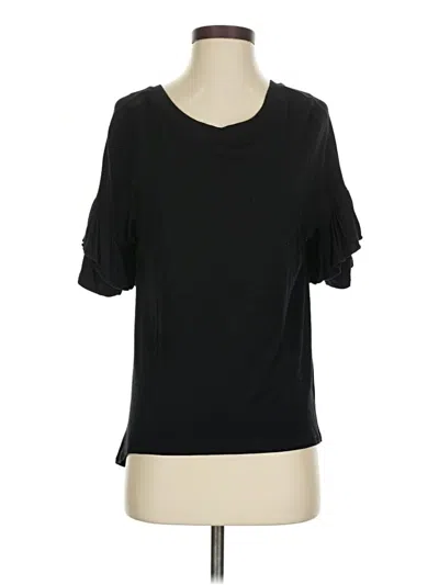 Pre-owned Chelsea28 Short Sleeve Top Black Scoop Neck Tops