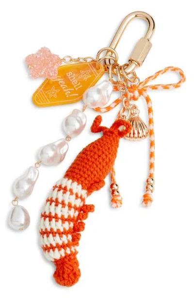 Chelsea28 Shrimp Cluster Bag Charm In Burgundy