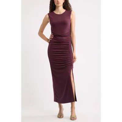 Chelsea28 Side Ruched Maxi Dress In Purple