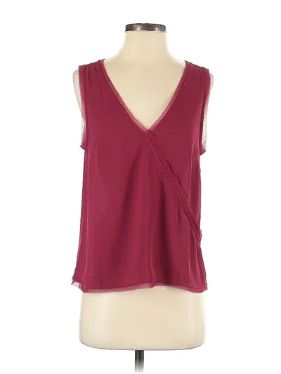 Pre-owned Chelsea28 Sleeveless Blouse In Burgundy