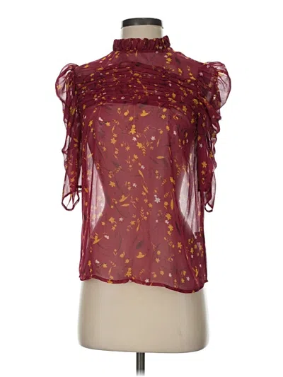 Pre-owned Chelsea28 Sleeveless Blouse In Burgundy