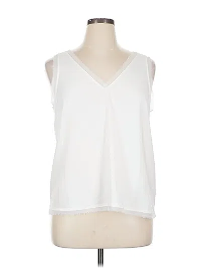 Pre-owned Chelsea28 Sleeveless Blouse In White