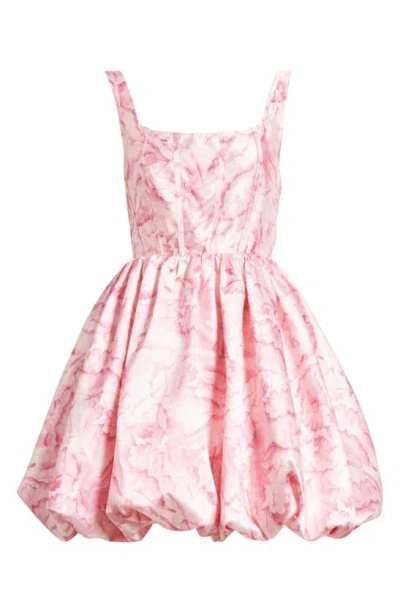 Chelsea28 Sleeveless Corset Bubble Minidress In Pink Rosewater Petal Layer