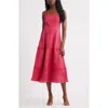 Chelsea28 Sleeveless Embroidered Eyelet Midi Sundress In Red