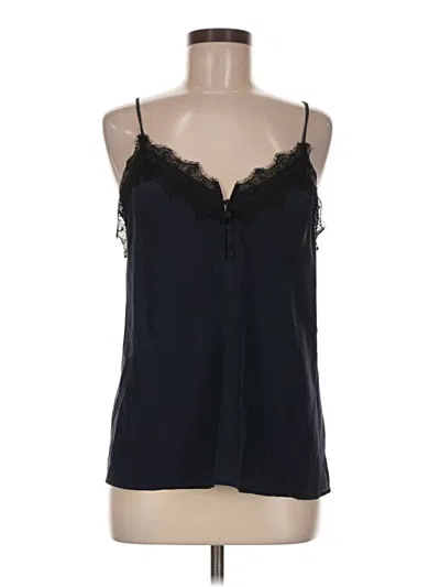 Pre-owned Chelsea28 Sleeveless Silk Top Black Sweetheart Neckline Tops