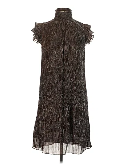 Pre-owned Chelsea28 Sleeveless Top Brown Ruffles Neckline Tops
