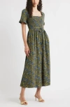 Chelsea28 Smocked Ruffle Bodice Maxi Dress In Green
