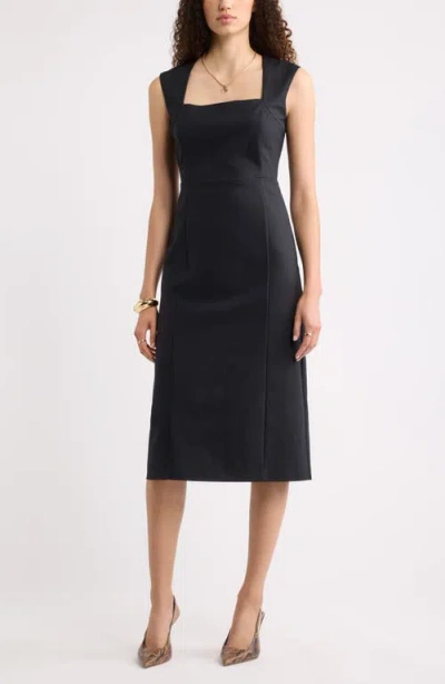 Chelsea28 Square Neck Midi Dress In Multi