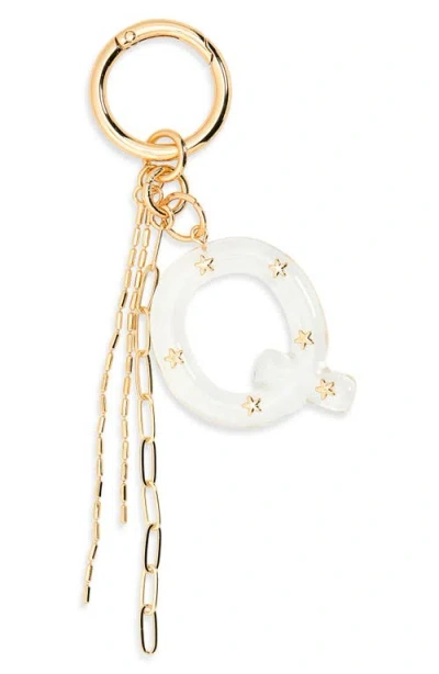 Chelsea28 Star Studded Initial Bag Charm In Q- Clear- Gold