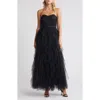 Chelsea28 Strapless Tulle Dress In Black
