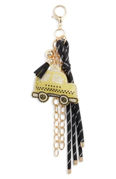 Chelsea28 Taxi Bag Charm In Yellow Multi- Gold