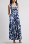 Chelsea28 Tie Strap Floral Print Maxi Dress In Multi