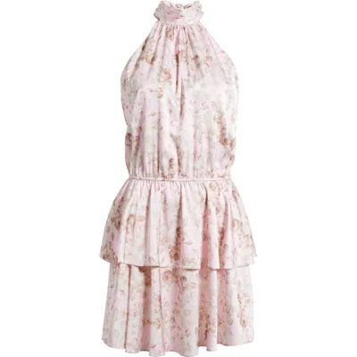 Chelsea28 Tiered Halter Minidress