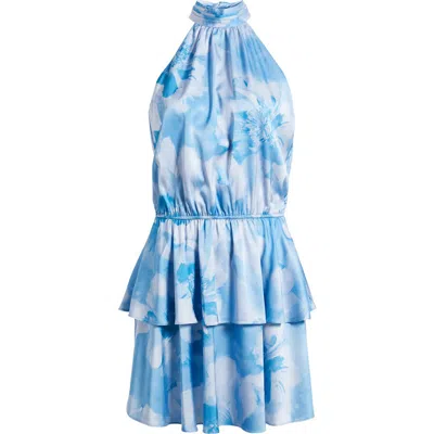 Chelsea28 Tiered Halter Minidress
