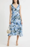 Chelsea28 Tiered Ruffle Chiffon Midi Dress In Multi