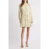 Chelsea28 Tiered Ruffle Long Sleeve Chiffon Dress In Yellow Floral