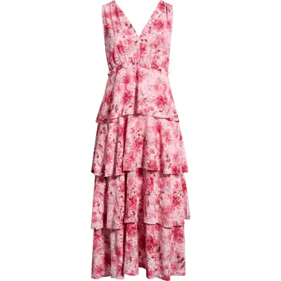Chelsea28 Tiered Ruffle Seersucker Maxi Dress In Multi