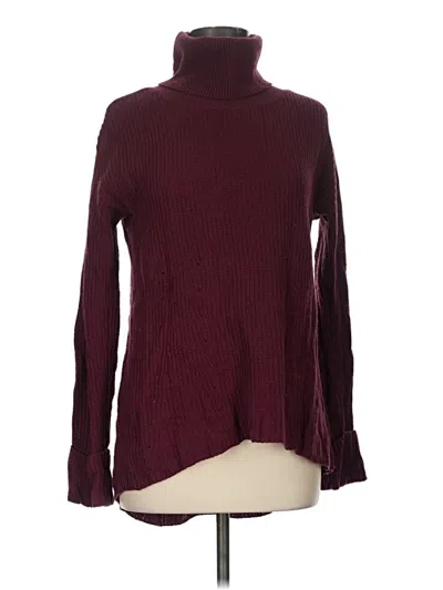 Pre-owned Chelsea28 Turtleneck Sweater In Burgundy