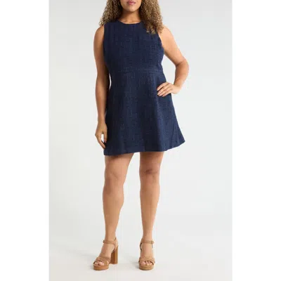 Chelsea28 Tweed Sheath Dress In Blue