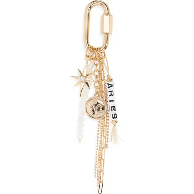Chelsea28 Zodiac Bead Bag Charm In Gold