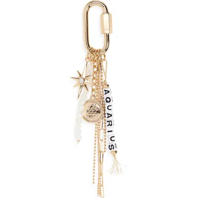 Chelsea28 Zodiac Bead Bag Charm In Gold