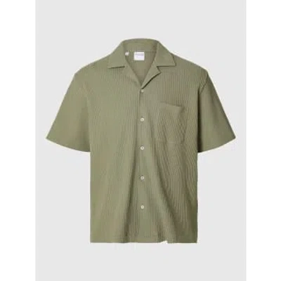 Chemises Manches Courtes Boxy Casper Waffle Ss Shirt In Green