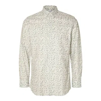 Chemises Manches Longues Slim Ethan Aop Ls Shirt In White