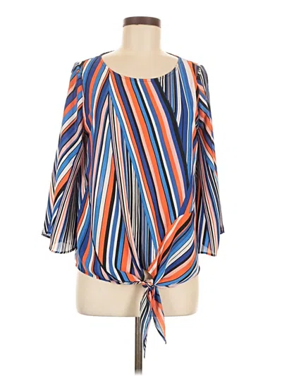 Pre-owned Chenault 3/4 Sleeve Blouse In Blue