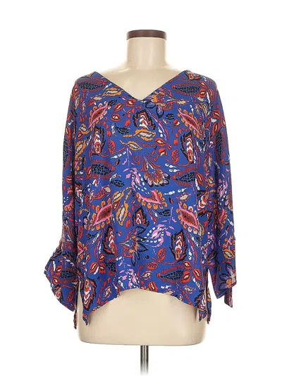 Pre-owned Chenault 3/4 Sleeve Blouse In Blue