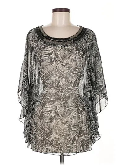 Pre-owned Chenault 3/4 Sleeve Blouse In Silver