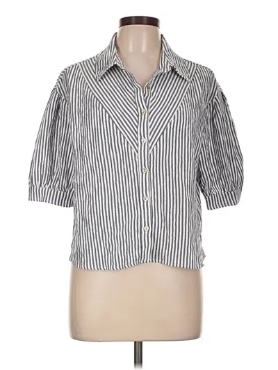 Pre-owned Chenault 3/4 Sleeve Blouse In Silver