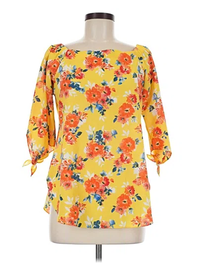 Pre-owned Chenault 3/4 Sleeve T-shirt In Yellow