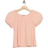 Chenault Bubble Sleeve Knit Top In Pink