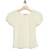 Chenault Bubble Sleeve Knit Top In White