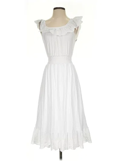 Pre-owned Chenault Casual Dress In White